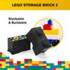 LEGO Storage Bricks Storage Bins 2 Piece Medium Black 40020633