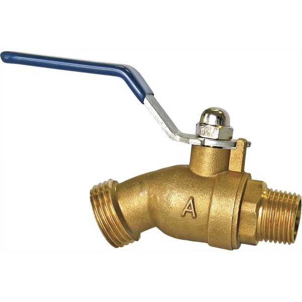 American Valve 3/4" M71QT Hose Bibb, 3/4 Inch, Brass