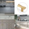 Rergy 10 Pack Gold Drawer Pulls Brushed Brass Cabinet Pulls 3 Inch (76mm) Hole Centers Kitchen Hardware