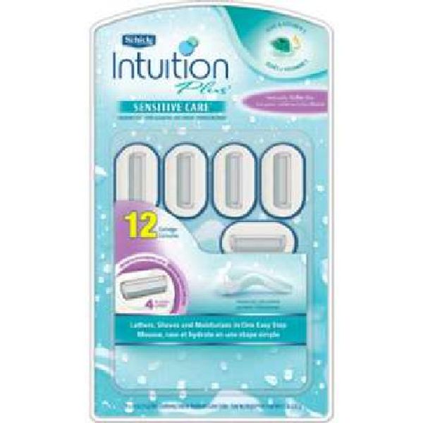 Schick Intuition Plus Sensitive Care With Aloe & Vitamin E, 12 Cartridges