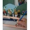 Tall Painting Stick (Cane) Beige Pink Braids (Right Side)