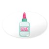 CafePress Glue Sticker Oval Car Bumper Sticker(10-Pack)