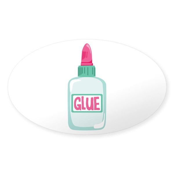 CafePress Glue Sticker Oval Car Bumper Sticker(10-Pack)