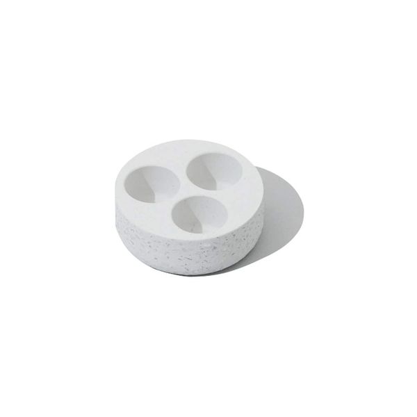 Soil B408 Diatomaceous Earth Contact Lens Case, Tray, White, Made in Japan