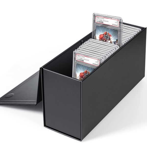 PSA Graded Card Storage Box, PSA Graded Card Storage Holder Container Card Slabs Box - 1 Pack