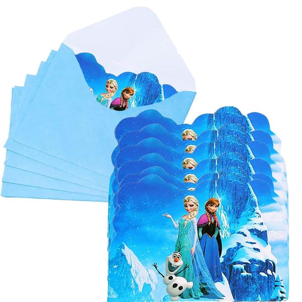 10pcs Frozen Invitations Cards Frozen Birthday Party Decorations Frozen Party Invitations Cards for Kids Birthday Party Supplies