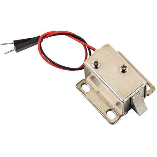 risingsaplings 2pcs DC 12V 0.4A Mini Electromagnetic Locks, Silver, Modern Style, Wired Control, 27x29x18mm, For Home, Office, Public Spaces