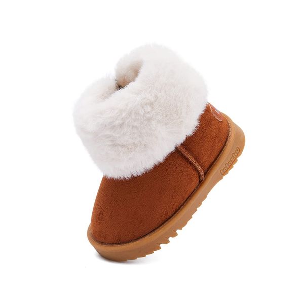 BMCiTYBM Baby Snow Winter Boots Girls Boys Cold Weather Faux Fur Shoes 6 12 18 24 Months Brown Size 12-18 Months Toddler