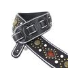 Walker & Williams GTR-20-WHT Sedona Special Padded Strap With Studs & Rivets