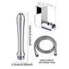 JIELUO Shower Douche Enema Kit, 7 Holes Deep Cleaning System, Silver