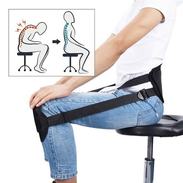 Back Support Brace Lower Lumbar Belt Sitting Posture Corrector Adjustable Unisex