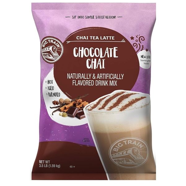 Big Train Chocolate Chai Tea Latte Mix - 3.5 lb (1 Pack) - Creamy & Delicious