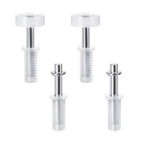 4PCS Bi-Fold Door Top Roller Guide Wheel and Top Pivot, Sliding Door Hardware Repair Replacement Tool Kit, Spring Loaded Bi-fold Door Hardware for Sliding Barn Cabinet Bedroom Shower Laundry
