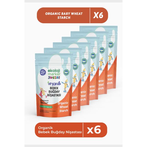 Organik Bebek Buğday Nişastası 250 gr 6 lı Paket Organic Baby Wheat Starch 250 gr 6 Pack