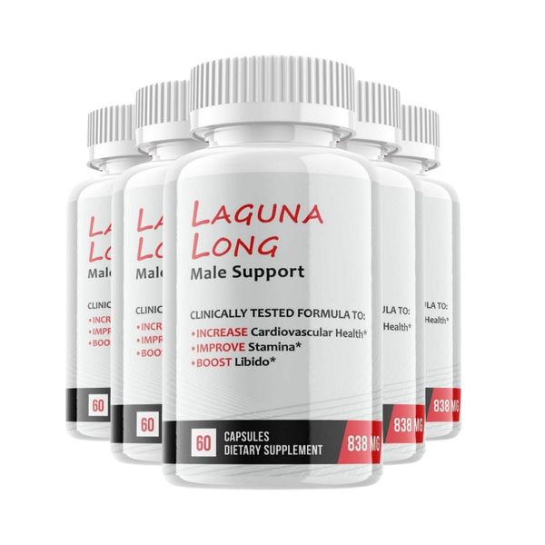 5-Pack Laguna Long Male Support Capsules, LagunaLong Power Performance -300 Caps