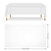 ELECLAND White Plastic Table Cover 137 x 274 cm White Plastic Tablecloth Rectangle White Table Cover for Indoor or Outdoor Wedding, Birthday Party Decorations