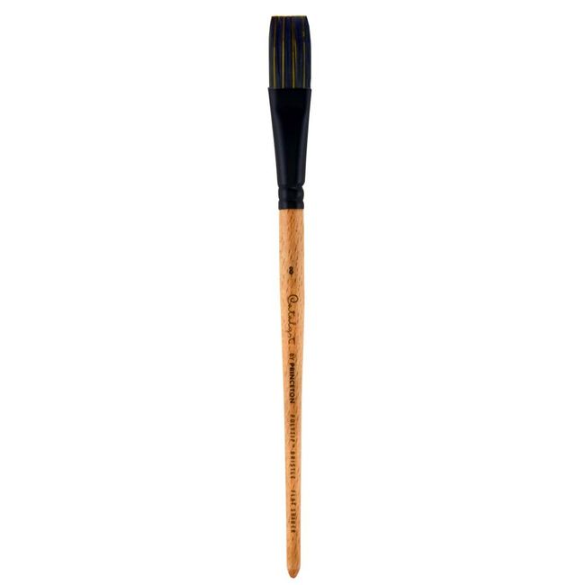 Princeton Catalyst Polytip, Brushes for Acrylic and Oil, Series 6450 Short Handle, Flat Shader, Size 8