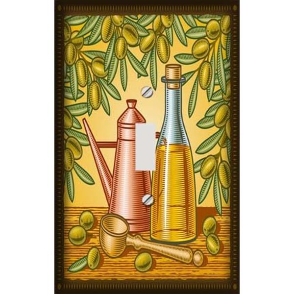 Retro Olive Oil Switchplate - Switch Plate Cover