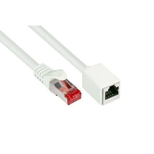 Good Connections Cat.5e Ethernet LAN Patch Cable Snagless RNS, SF/UTP, 100 MHz; Gigabit Capable (10/100/1000 Base-T Ethernet Networking) for Patch Panel, Switch, Router, Modem white White 3 m