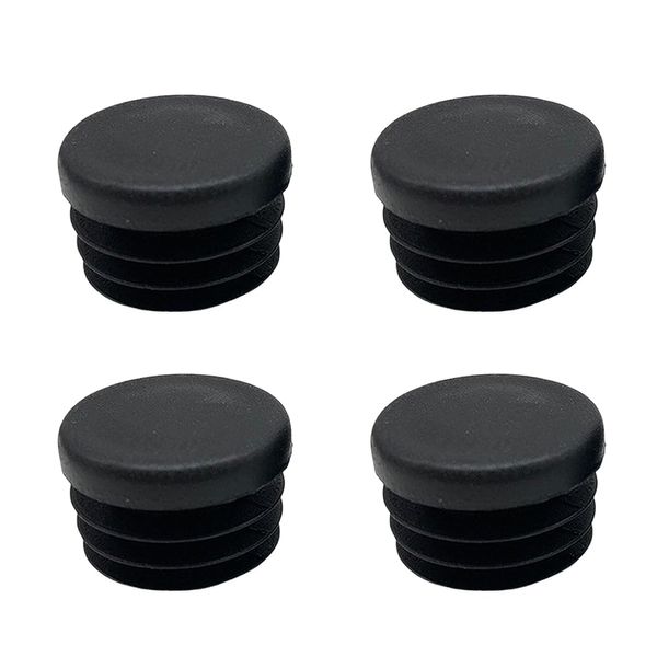 LOYELEY Pipe Cap Outer Diameter 22mm 4pcs Insert Cap Cover Cap End Cap Glide Tube Plastic Pipe Plastic Furniture Cabinet Pipe Furniture Black