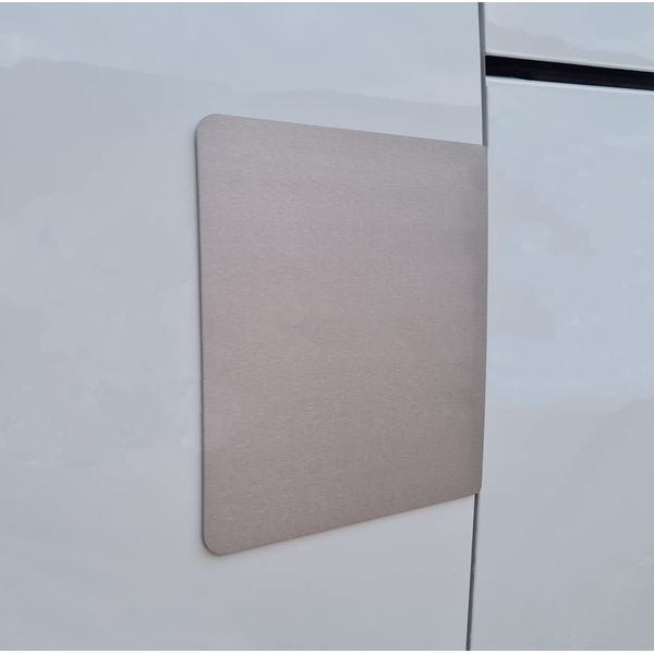 Sussex Installations PEU9-NSL-EXT-001 Brushed stainless Repair/security shield compatible with Peugeot Expert (2017>Onwards) van - left side/nearside loading door.