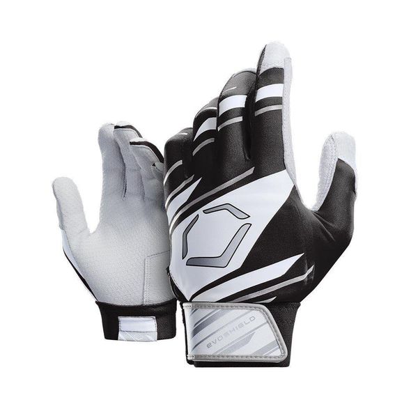 EvoShield Youth Speed Stripe Batting Gloves - Black/White/Grey, Youth Large