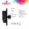 BG Electrical Evolve Single Dimmer Switch, 2-Way Push On/Off, 200W, Matt Black
