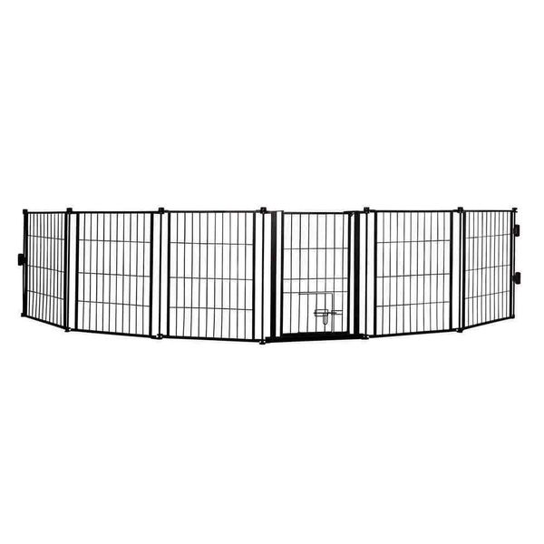 Carlson Outdoor Super Wide Pet Pen Gate Small Pet Door Black