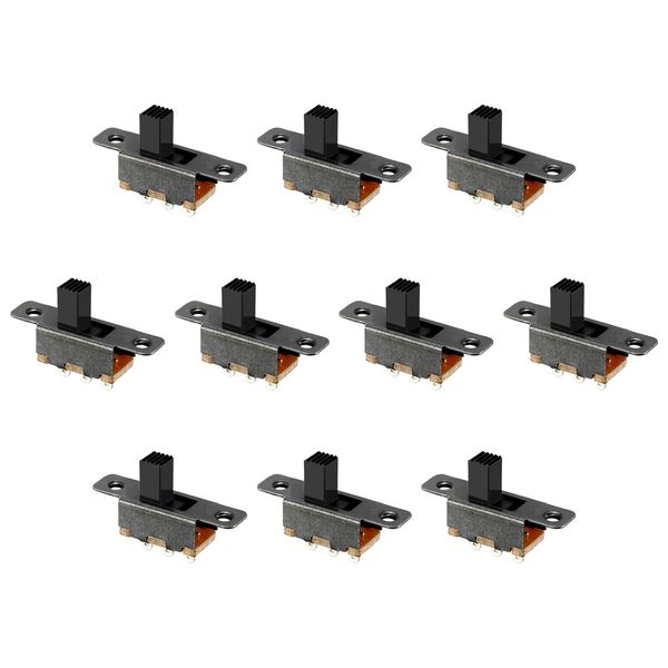 Rebower Latching Slide Control Switch Slide Switch Toggle Switch Current Flow Control 3 Pin 1P2T for Electronic Project 4mm 30pcs