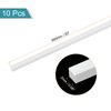 sourcing map 10Pcs ABS Plastic Rod Square Solid Bar 1/12" x 20" White Smooth Plastic Tube Rods for Handwork Model Material,DIY Sand Table,Architectural Model Making