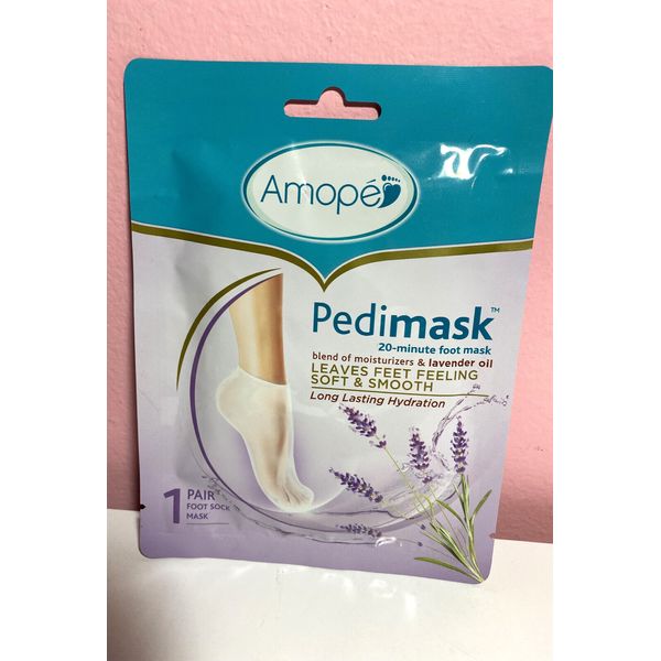 Amope Pedimask 20 Minutes Food Mask With Moisturizers & Lavender Oil New 1 Pair