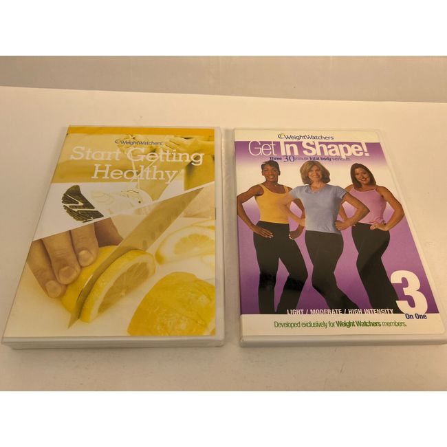 Set of 2 Weight Watchers Start Getting Healthy & Get In Shape Body Workouts DVDs