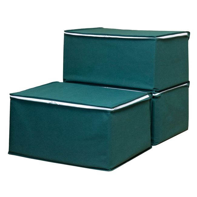 Astro 618-66 Storage Case for Blankets, Set of 3, Green, Non-woven Fabric, 3-Way Opening, Dustproof, Moisture Proof