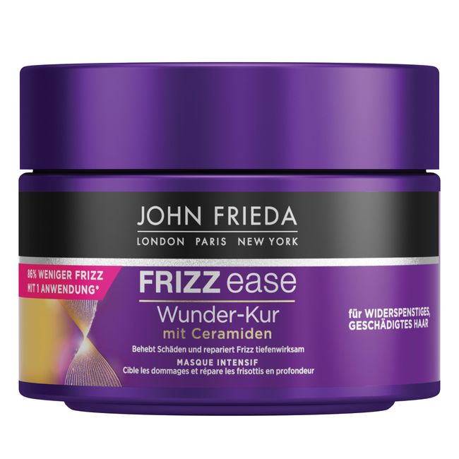 John Frieda Vorteilspack Wunderkur - Inhalt: 2 x 250 ml - Haarkur Doppelpack - Frizz Ease Serie