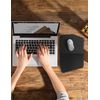 SOUNDANCE Ergonomic Mouse Pad with Wrist Rest Memory Foam Support, Black