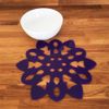 Snowflake Placemat Set - Gloss Turquoise 2 Placemats Standard 28cm