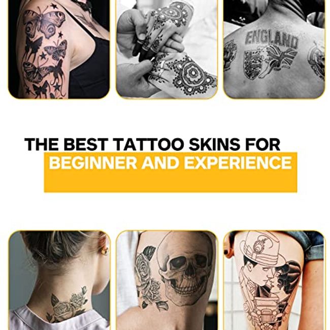 6 Pcs 3mm Tattoo Skin Practice Kit, 11.8x 8.3 in Thick Blank Silicone Fake  Skin with 2 Pcs Tattoo Template, for Tattoo Beginner & Experienced Tattoo