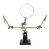 QWORK® Helping Hand Magnifier, Adjustable 5X Magnifying Glass, Designed for Soldering, Crafting & Inspecting Micro Objects