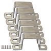Faspiroty 6Pcs M50x50 Stainless Steel Square Pipe Clamps