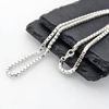 Treasure Bay Men's, Women's Solid 925 Silver Box Chain Necklace Length (42cm)