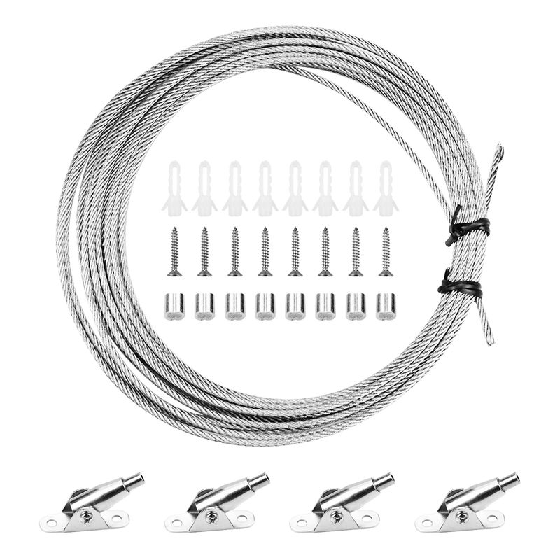 ZoZomaiy Adjustable Wire Rope 2 mm Steel Cable Tension Wire Curtain ...
