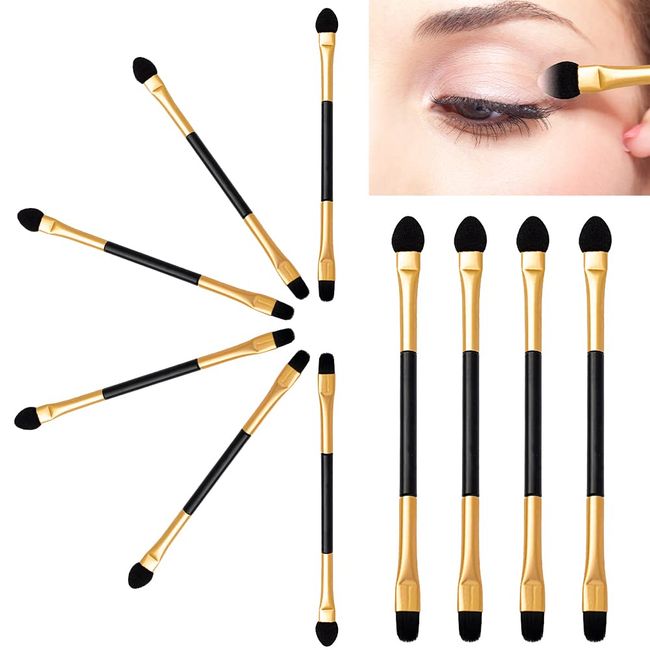 Make-up Pinsel Lidschattenpuder Pinsel 10 Stück Doppelseitige Lidschattenpinsel Sets Concealer-Pinsel Lidschatten-Applikator, Lippenpinsel Augen Make-Up Schwamm Kosmetik-Trockenpinsel Eyeliner-Pinsel