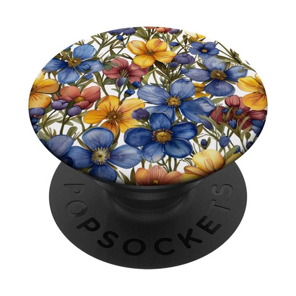 Epimedium Flower Watercolor Pattern Graphic PopSockets Standard PopGrip