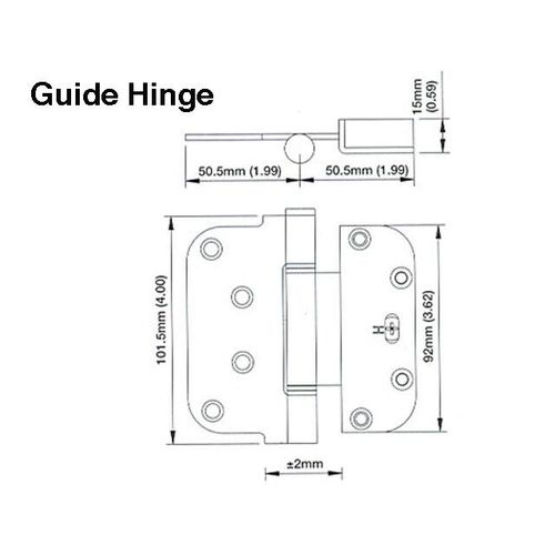 Hoppe Adjustable Door Hinge Columbus 4 Inch Millennium 2D Horizontal Adjustable