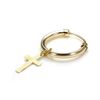 9ct Gold Single Sleeper Hoop Earring with Cross/Men's Earrings