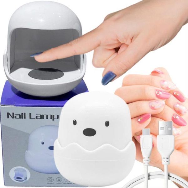 FinalState Cute Egg Shape Single Finger Nail Light UV LED Handy Mini Curing Light for Gel Nail Curing Cash Register