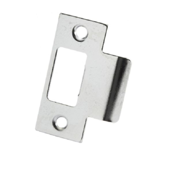 First Watch 1041 Security Door T-Strike Plate, Polished Chrome