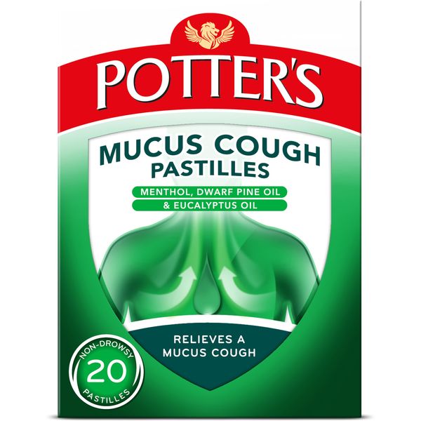 Potter's Mucus Cough Pastilles Non-Drowsy, Pack of 20