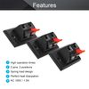 Fielect Speaker Spring Terminals Clip 2 Way Terminals Strip Block Jointing Clamp Test Clip Jack Socket Push Release Connector, WP2-3