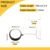 sourcing map 3.3ft Retractable Cable Lock with Square Patch Remote Control Security Lock with Adjustable Cord Tether Anti Theft for Laptop, TV, 150 G, Black